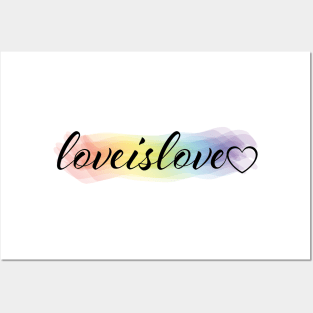 Love is Love Rainbow Posters and Art